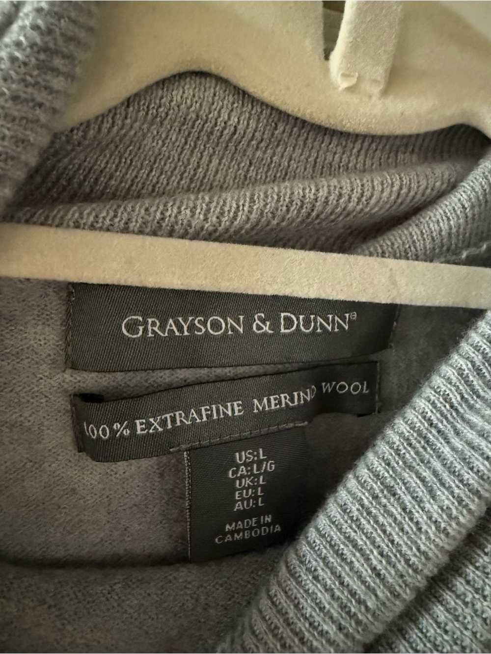Women's Light Gray Turtleneck Sweater - Picture 4 of 5